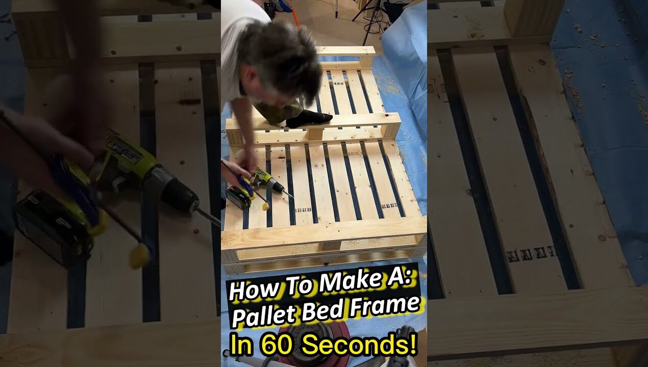 DIY Wood Projects How To: Create Your Own Queen Pallet Bed Frame