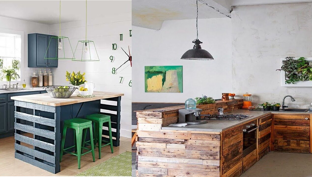 10 Inspirational Ideas of Pallets Kitchen Furniture to make any Home Very Charming