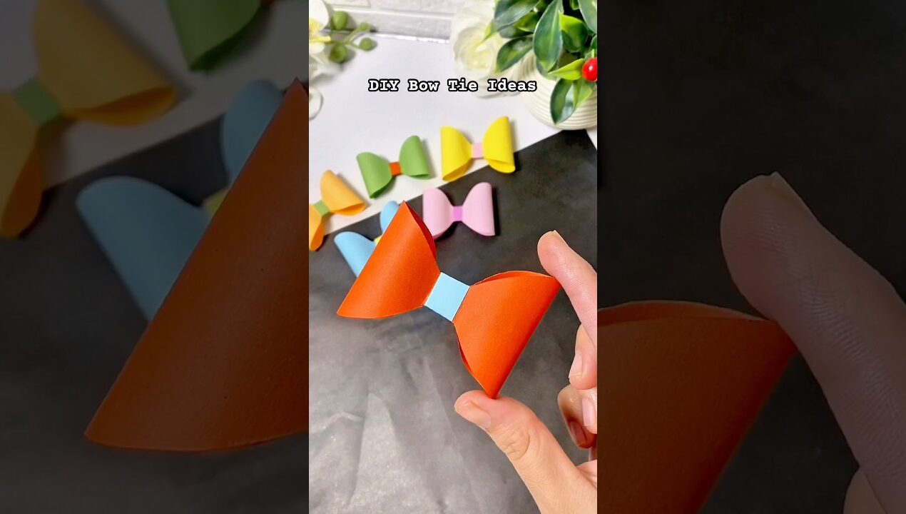 DIY Bow Tie Ideas # #shorts #art #diy #muktaartandcraft #youtubeshorts