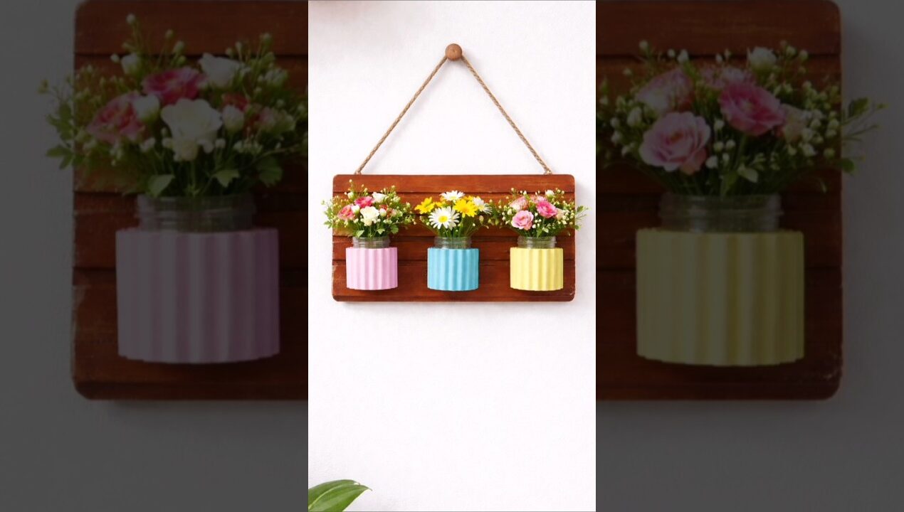Diy Wall Hanging Mini Planter Craft#shorts#viralshort#reuse #diy#handmade#crafting #trending