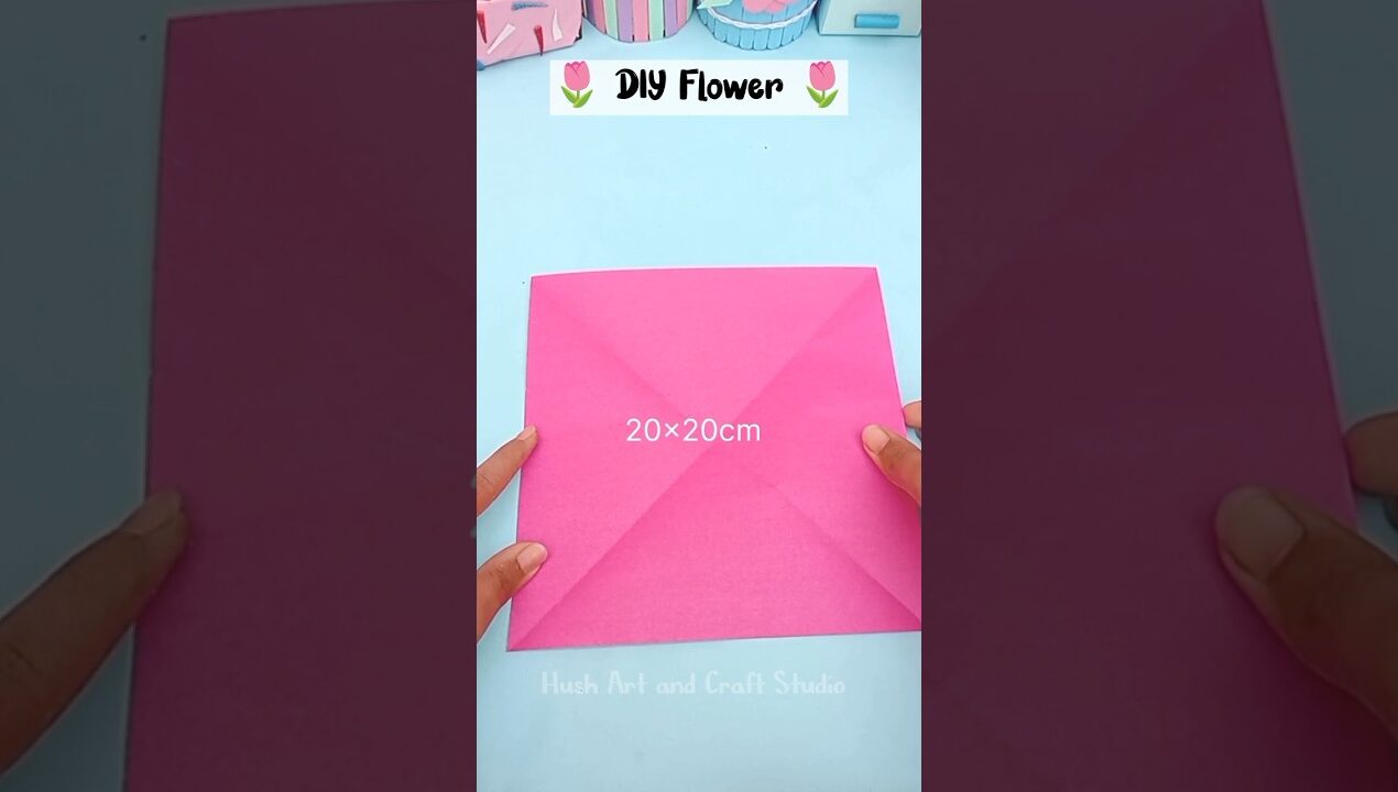 DIY Paper Flower 🌷 | How to make paper flower | Origami Paper Flower Idea #shorts #diy #trending