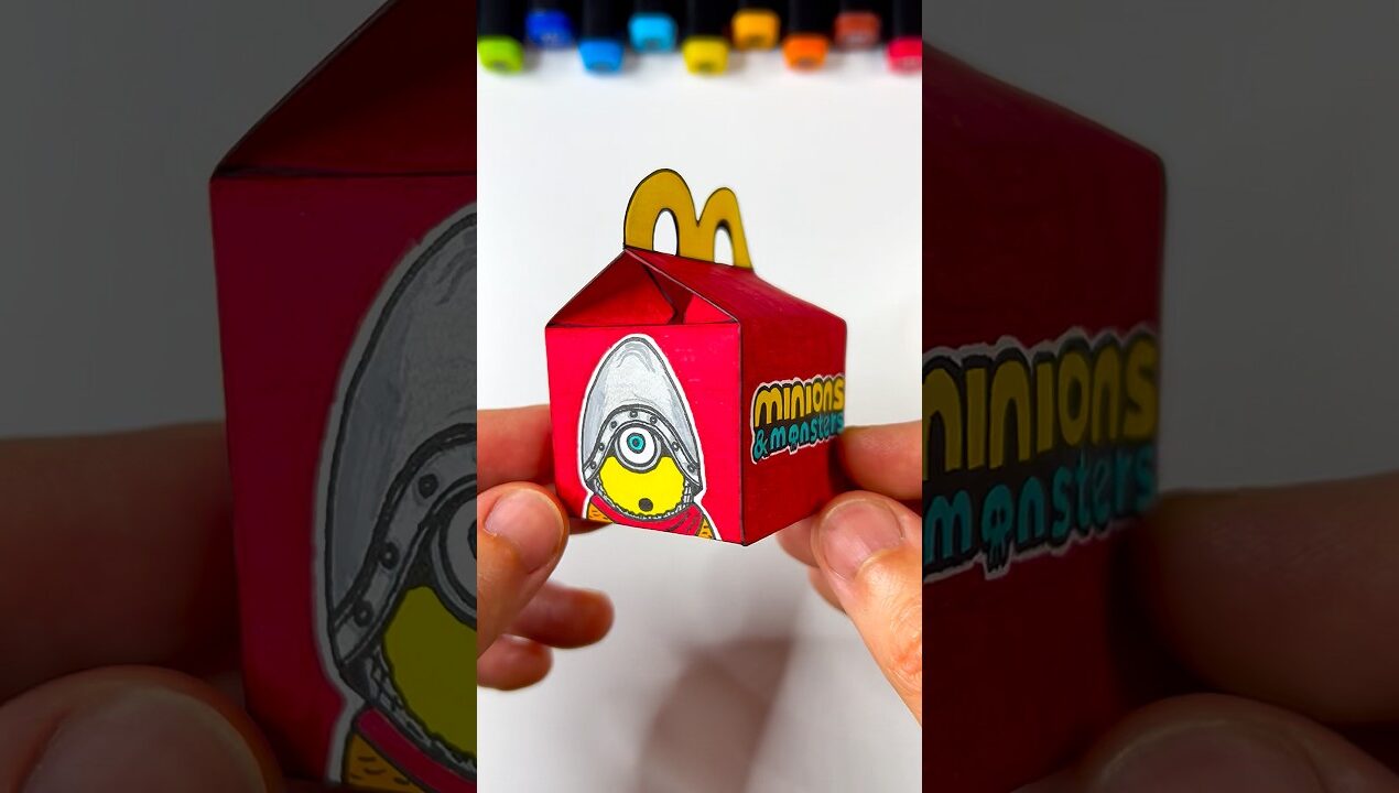 DIY Miniature McDonald’s Minions Happy Meal | Paper Craft Ideas #shorts #papercraft