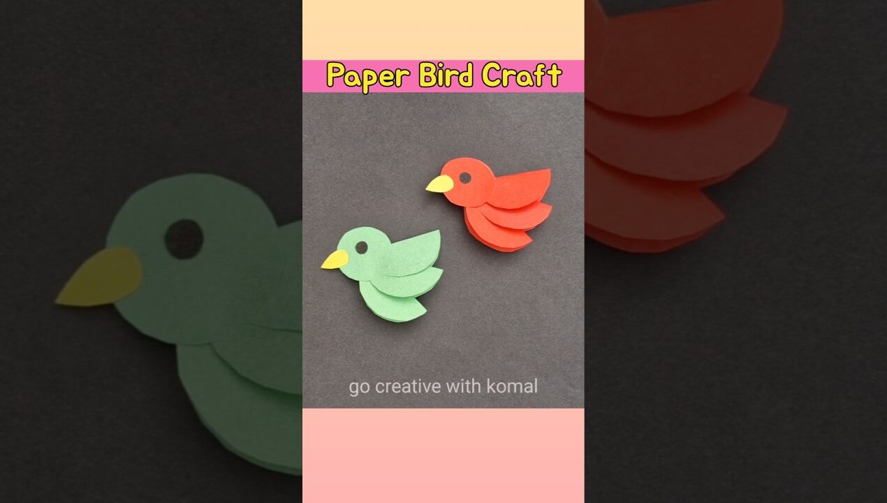 DIY Paper Bird craft #diy #papercraft #shorts #youtubeshorts #shortsvideo #paperbird #craft #short