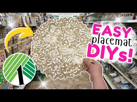 GORGEOUS 🌸 Dollar Tree DIY Crafts Using Placemats. Spring Crafts