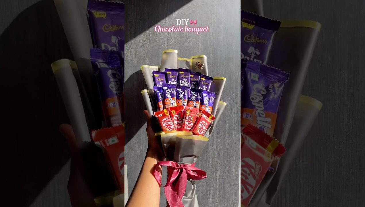 DIY chocolate bouquet 🍫#bouquet #chocolate #giftideas #ytshorts