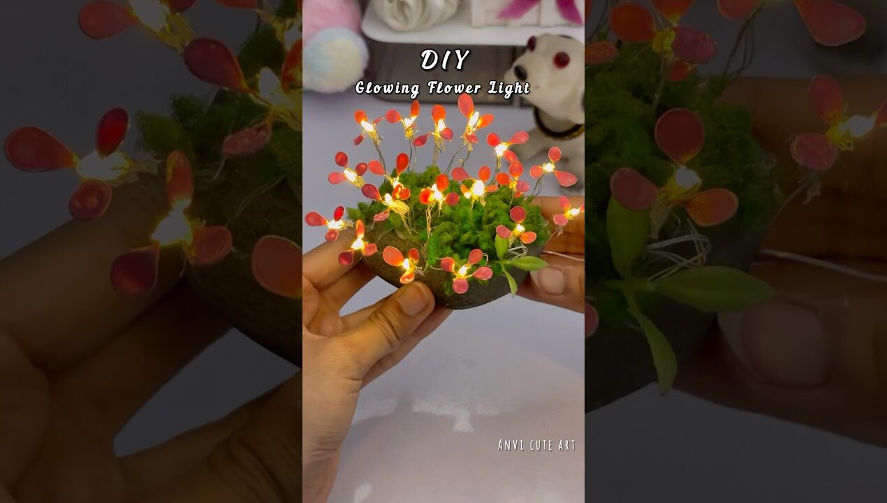 DIY flower light | Easy Craft idea #craftideas #diycrafts #shortsviral #sorts #nailpolishhacks