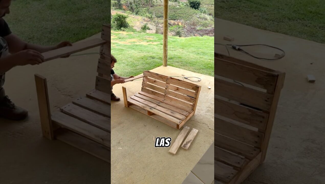 Así se hace un sofá colgante gratis con palets reciclados