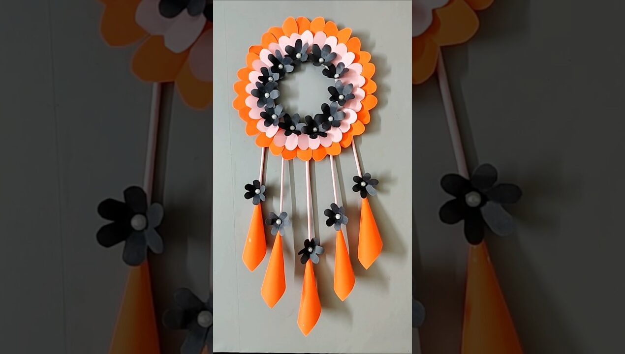 Paper Wall Hanging Craft | Paper Craft Ideas | Wall Hanging Paper Craft #diy #shortsfeed #ytshorts