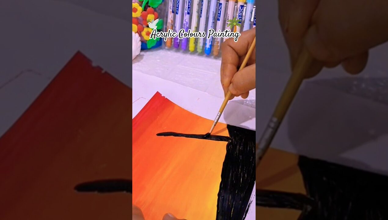 Easy painting ideas #shorts #youtubeshorts #viral #trending #art #diy #drawing #cute #shortvideo #to