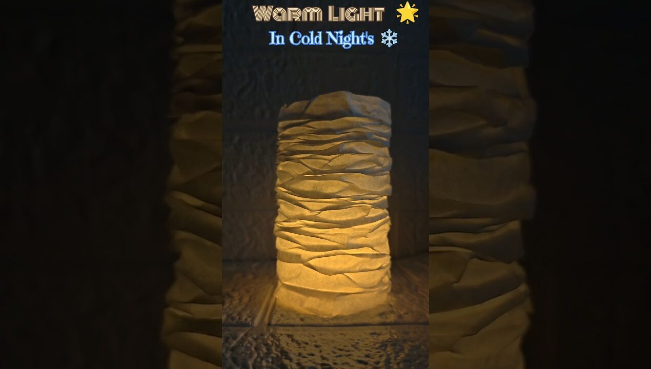 Easy Paper Lamp🏮#diy #craft #ytshorts #lamp #handmade