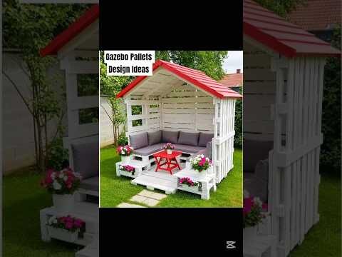 Gazebo Design Ideas made of Pallets / Patio Design #shorts #gazebo #design