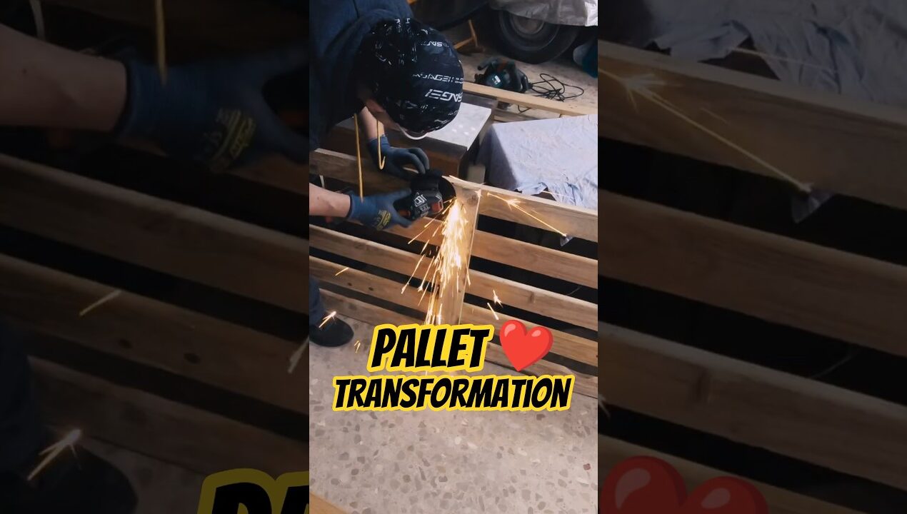 DIY Pallet Transformation | Simple Wall Storage Idea #diy