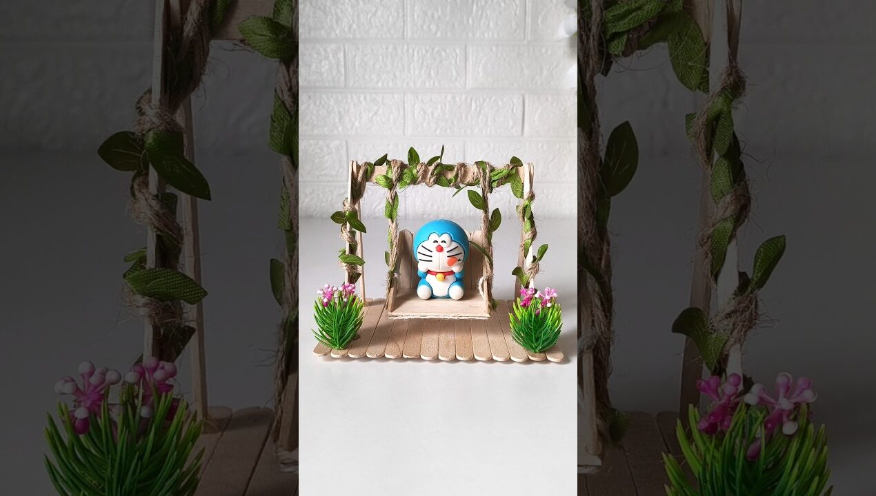 DIY Cute Swing Craft idea || Aesthetic Home Decor#shorts #viralshorts #homedecor #swingchair #diy