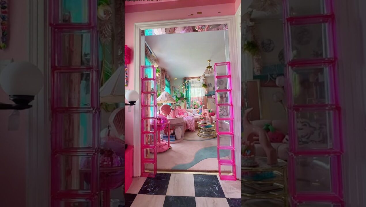 Help me style these hot glass blocks 🥰🩷 #maximalism #diy #interiordesign #maximalism #craft