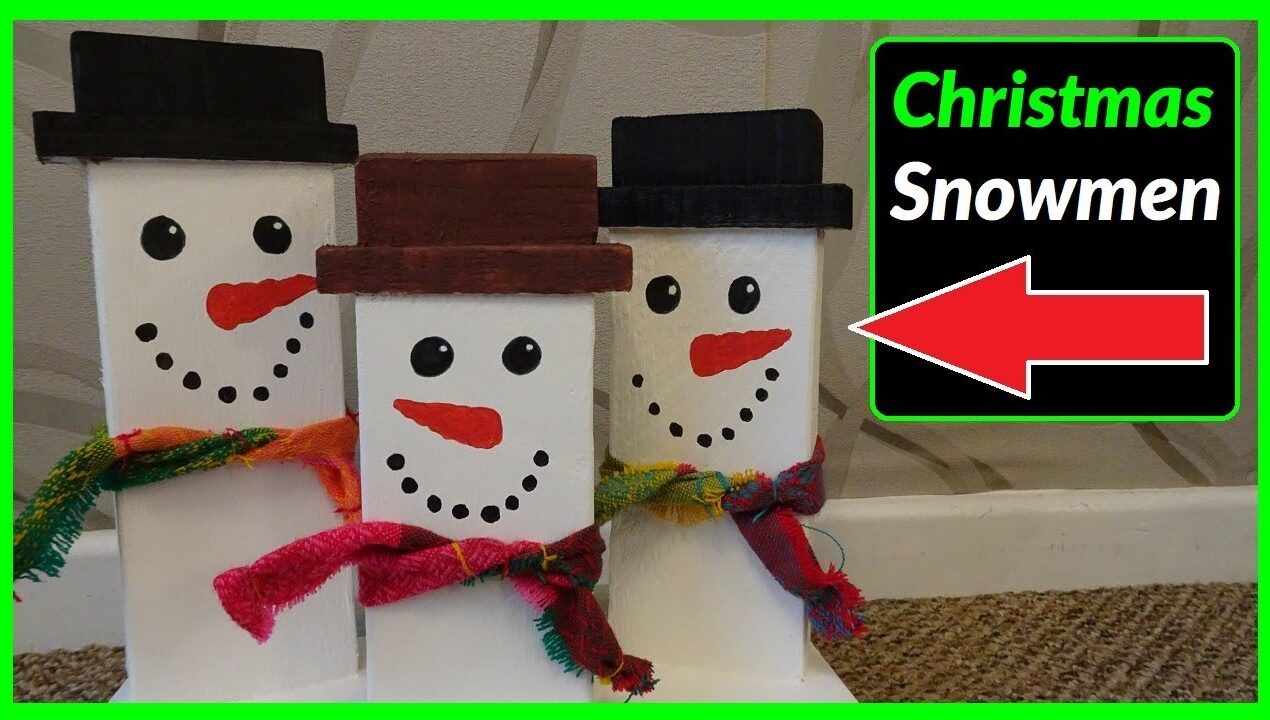 How to Make a Snowman Christmas Decoration Ornament out of Pallet Wood – DIY Crafts