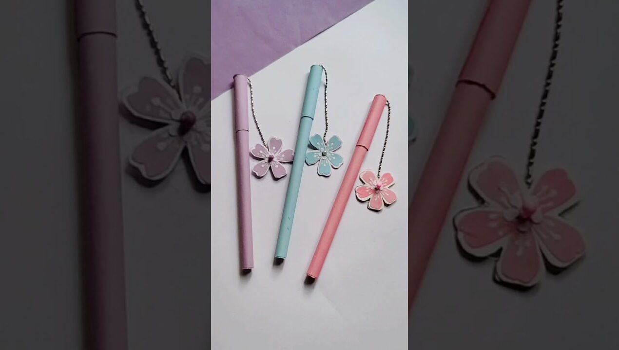 DIY homemade cute pen decoration /How to make pen decoration /Homemade pen idea #shorts
