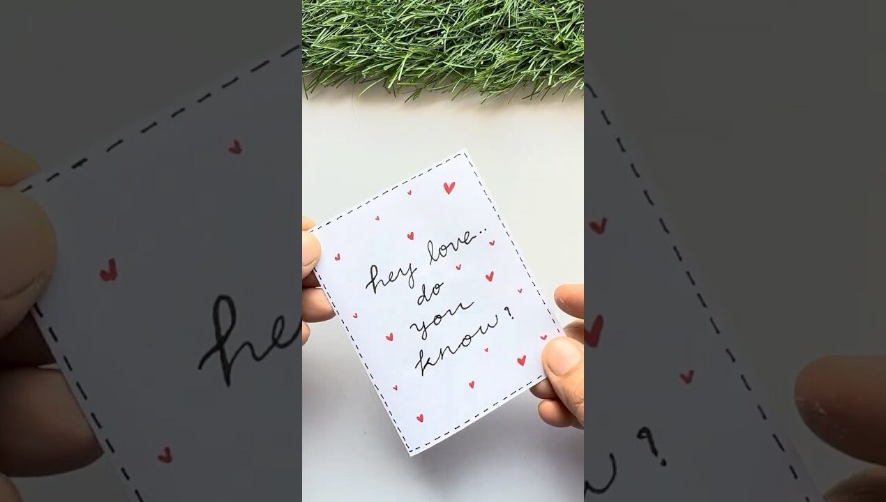 Cute DIY Love Card 💌 Easy Handmade Love Card Idea #shorts #diy #shortsfeed