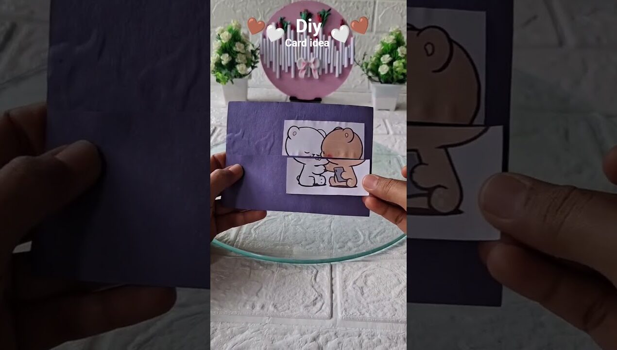 Diy pop up card idea🤎🤍 #shorts #diy #handmade #viral #youtubeshorts #music