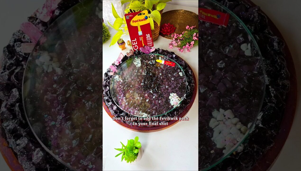Geode Art Table & Fevikwik makeover,participate now #diy #trending #shorts #crafts #geode #makeover