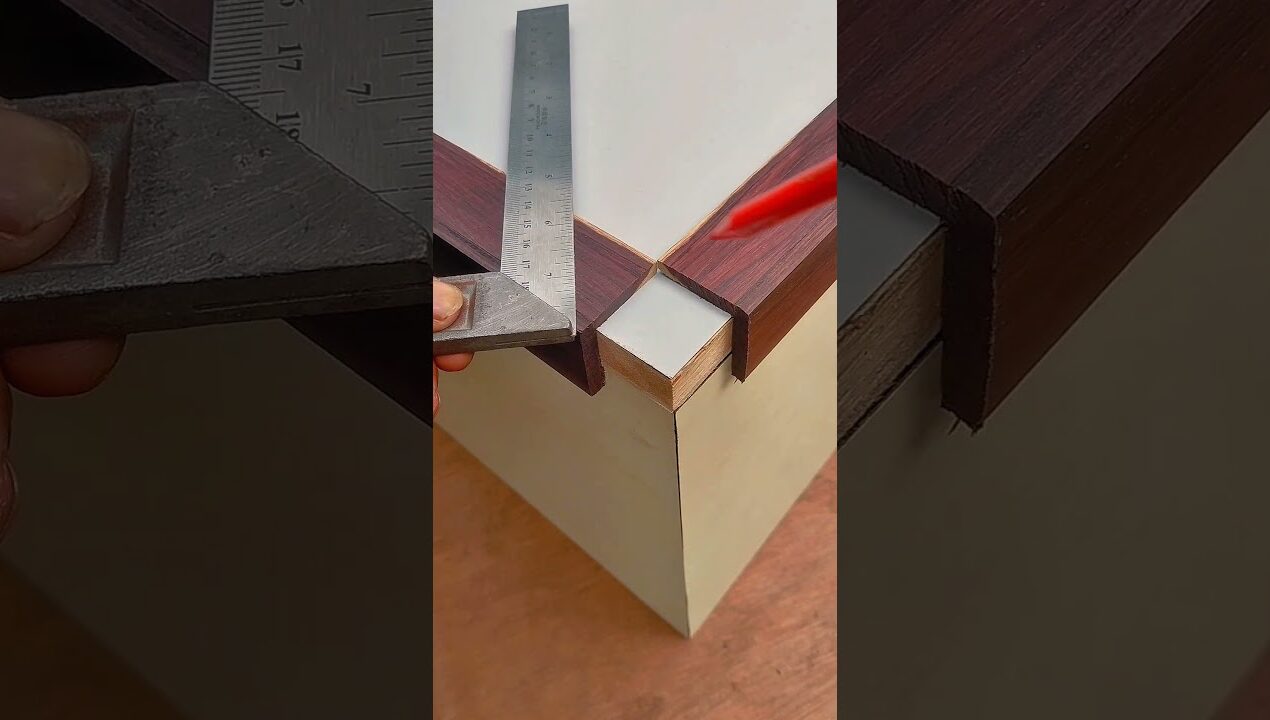 Tricks to connect corners with perfect results  #woodworking #tips #diy #skills #ideas ##carpentry