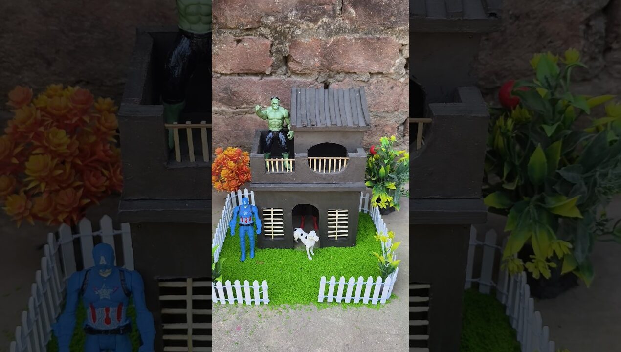 How to make beautiful miniature clay house #craft #diy #art 🏠🏠