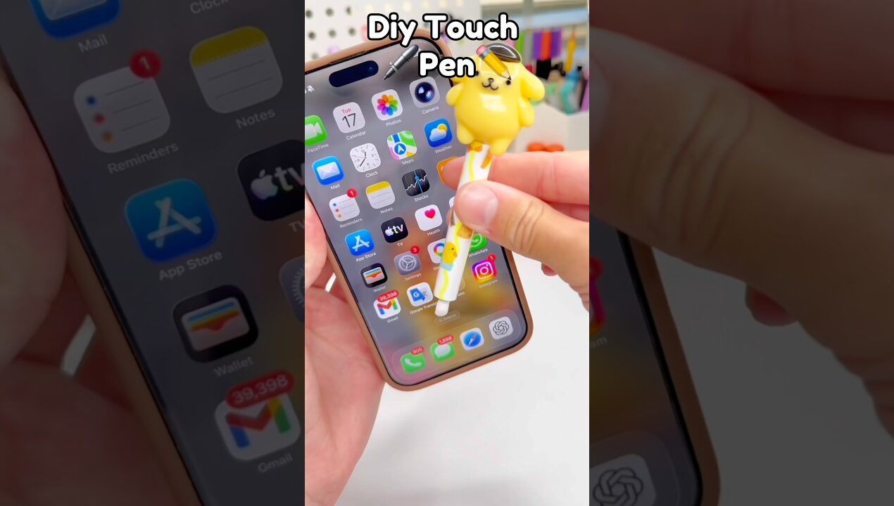 ✏️DIY Touch Pen Tutorial🖊️!? #papercrafts #cutecrafts #diycrafts #diy #crafts