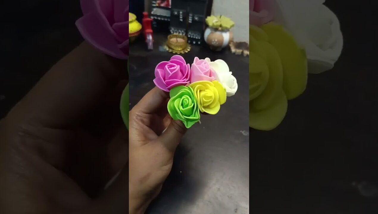DIY Mini Bouquet with Plastic Flowers | Handmade Flower Bouquet | Easy Craft Idea
