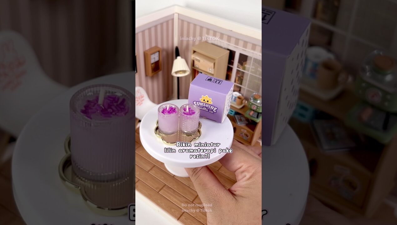 Bikin miniatur lilin pake resin?! #mainan #mini #diy #miniverse