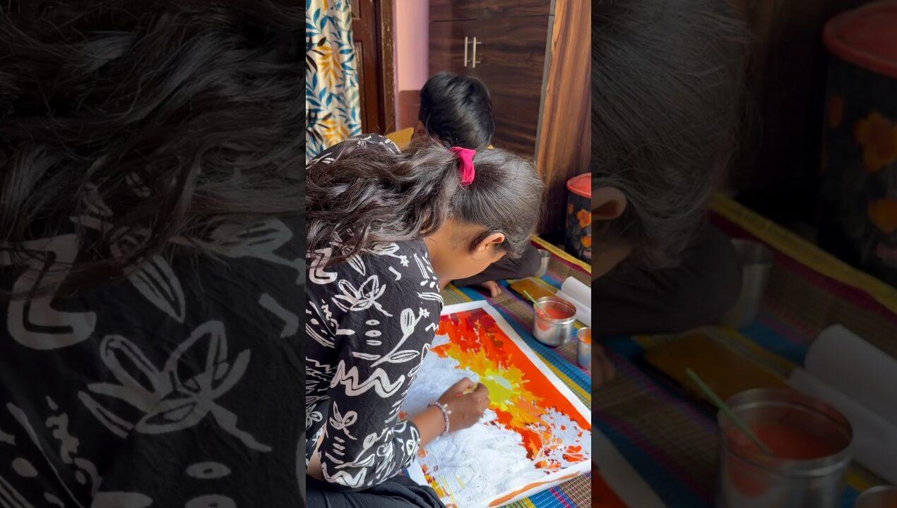 7 horse painting #diy #craft #art #painting #homedecor #canvas #numbers #colourful #time #shorts