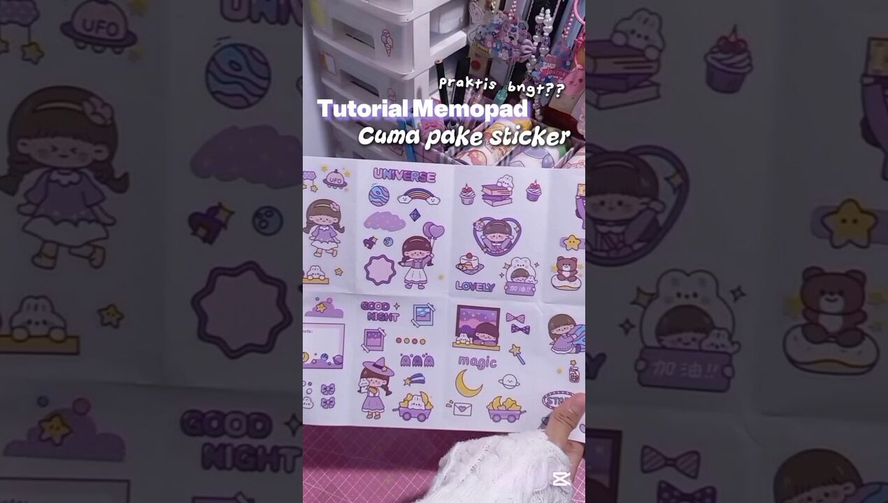 Tutor DIY Bikin Memopad Pake Sticker?🥳💬💤 #shorts #tutorial #diy #memopad #sticker #viral #craft