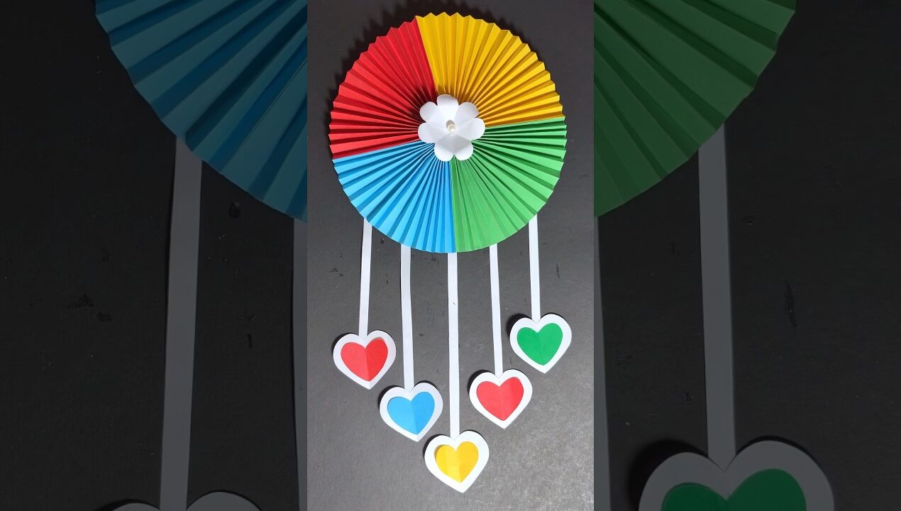 Paper Heart Craft #shorts #wallhanging #papercraft #diy