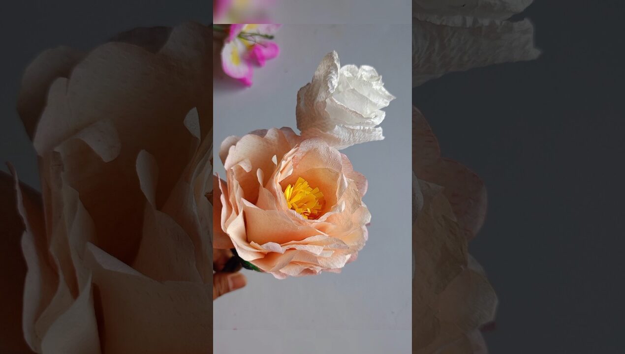 tissue paper flower 💐|| tissue paper craft #viral #diy #art #craft #shorts