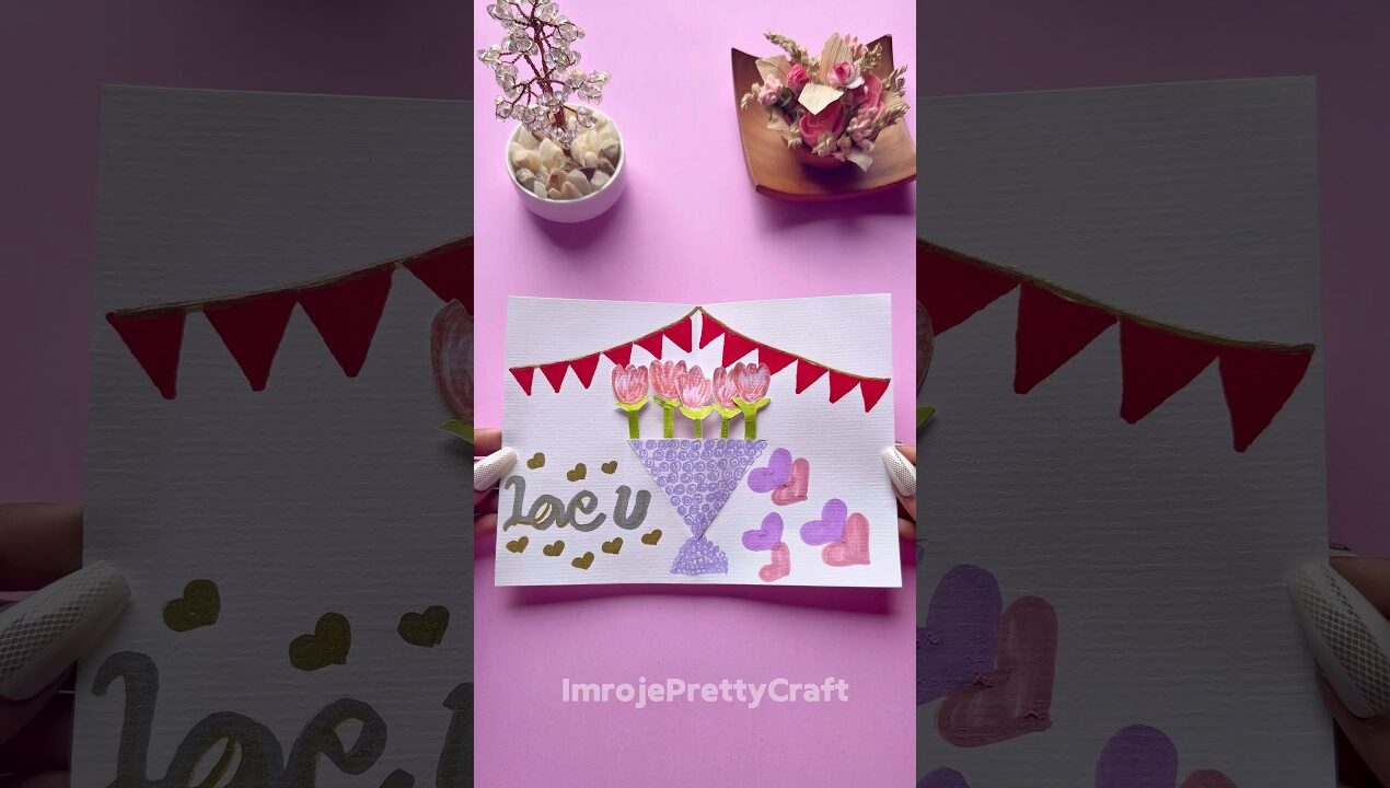 DIY Cute “Love You “ Card 💌 | Easy Paper Craft ✨ #shorts #diy #craft