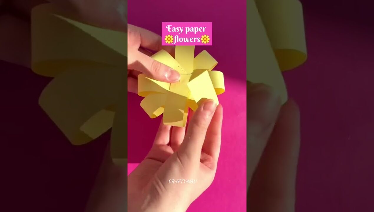 Easy Paper Flower 🌿paper flower making ideas at home🌻#diy#craft#paper #flowers #shorts #short #shots