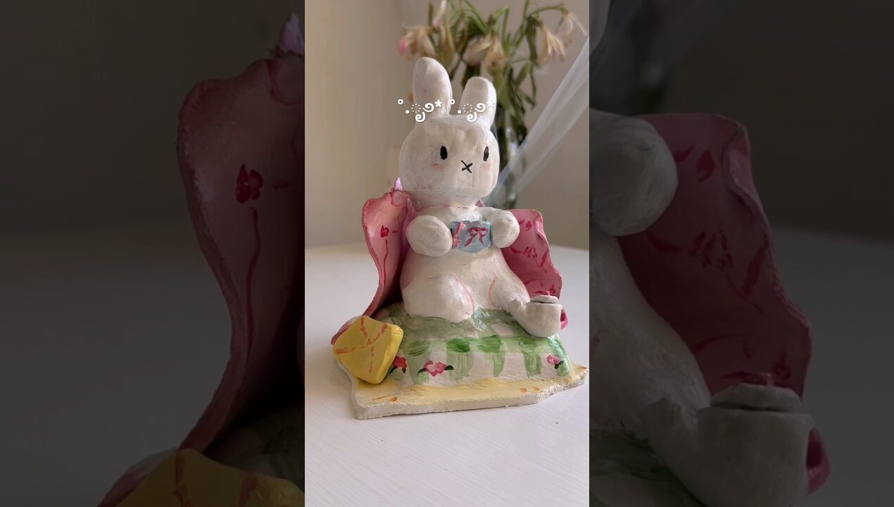 Miffy with tea ☕️😭😭💘 #diy #aestheticroomdecor