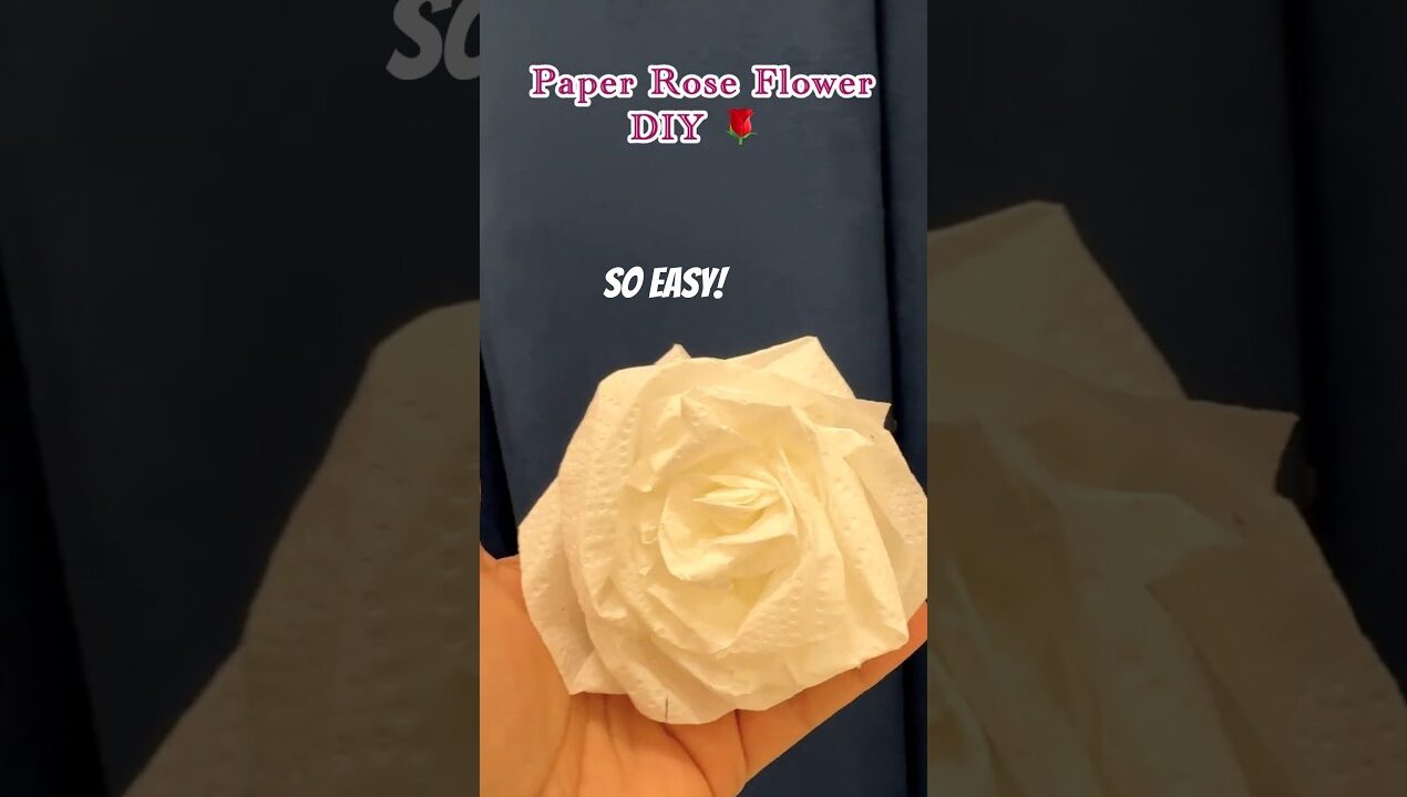 Toilet Paper Roll 👉Make Rose Flower #shorts #diy