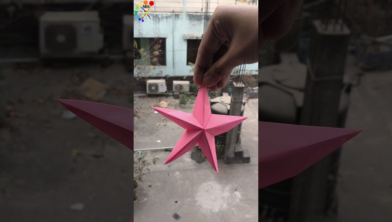 How to make an origami star | Paper star making tutorial ✨ #craft #origami #shorts