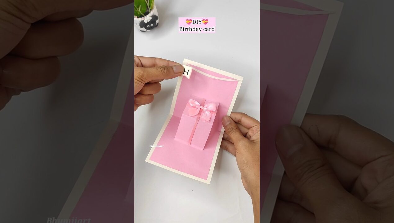 DIY Cute birthday card ideas 💖✨ #diy #cardcreations #paperart #handmade #birthdaycardidea #shorts
