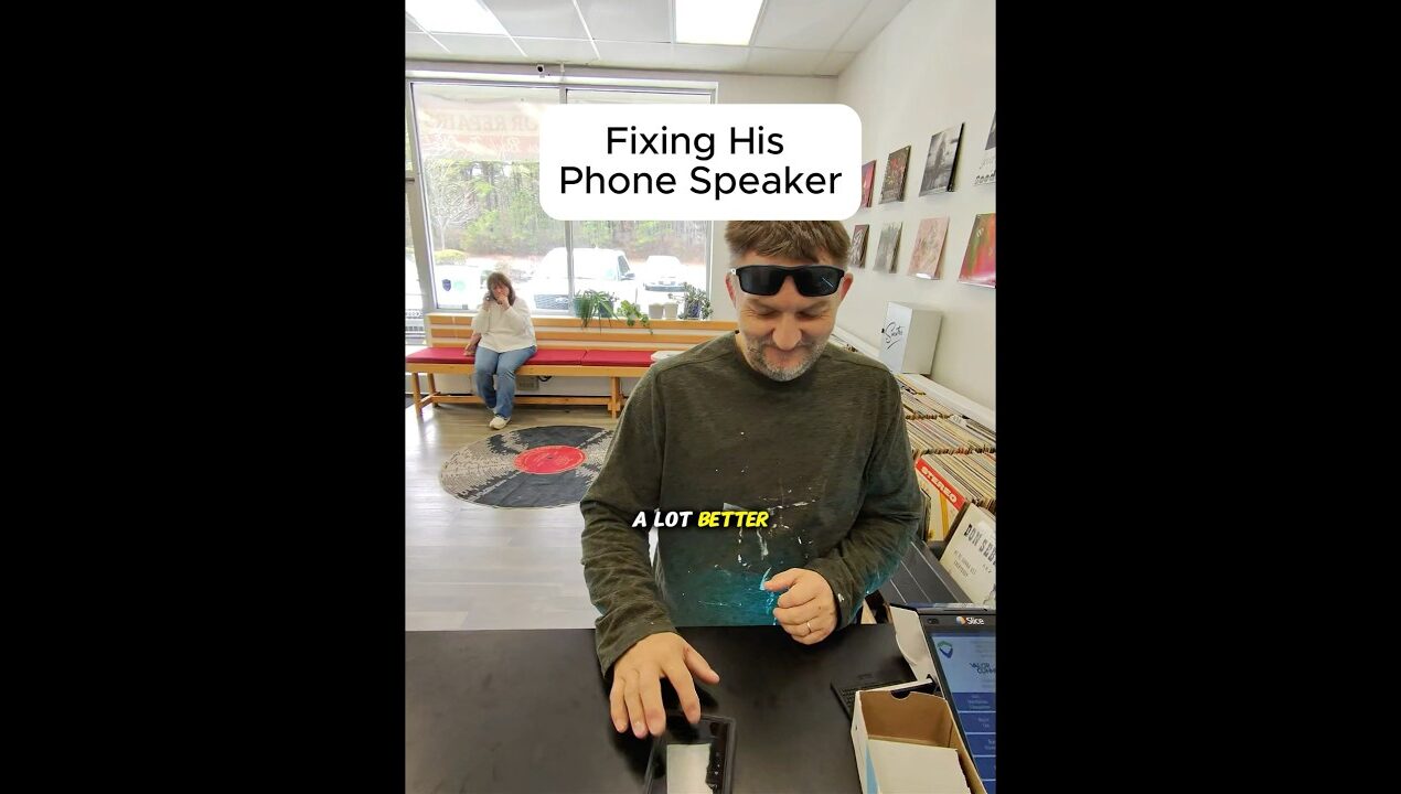 FIXING HIS PHONE SPEAKER!!! #brokenfix #smartphone #problemfix #cellphone #diy #mobilephone #fix