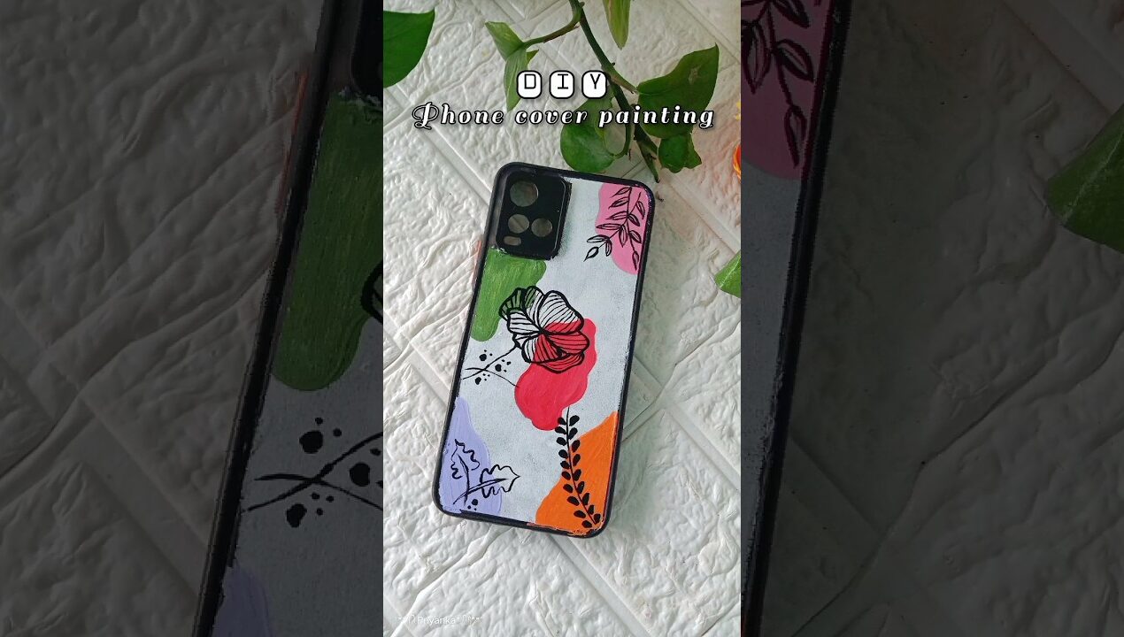 DIY mobile cover painting 🎨 | boho art #shorts #viralvideo #shortsfeed #youtubeshorts #diy #painting