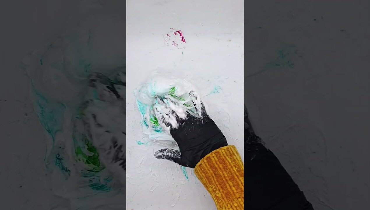 MATCHA FUFFLY SLIME 😱 #tutorial #diy #slime #fluffy #matcha