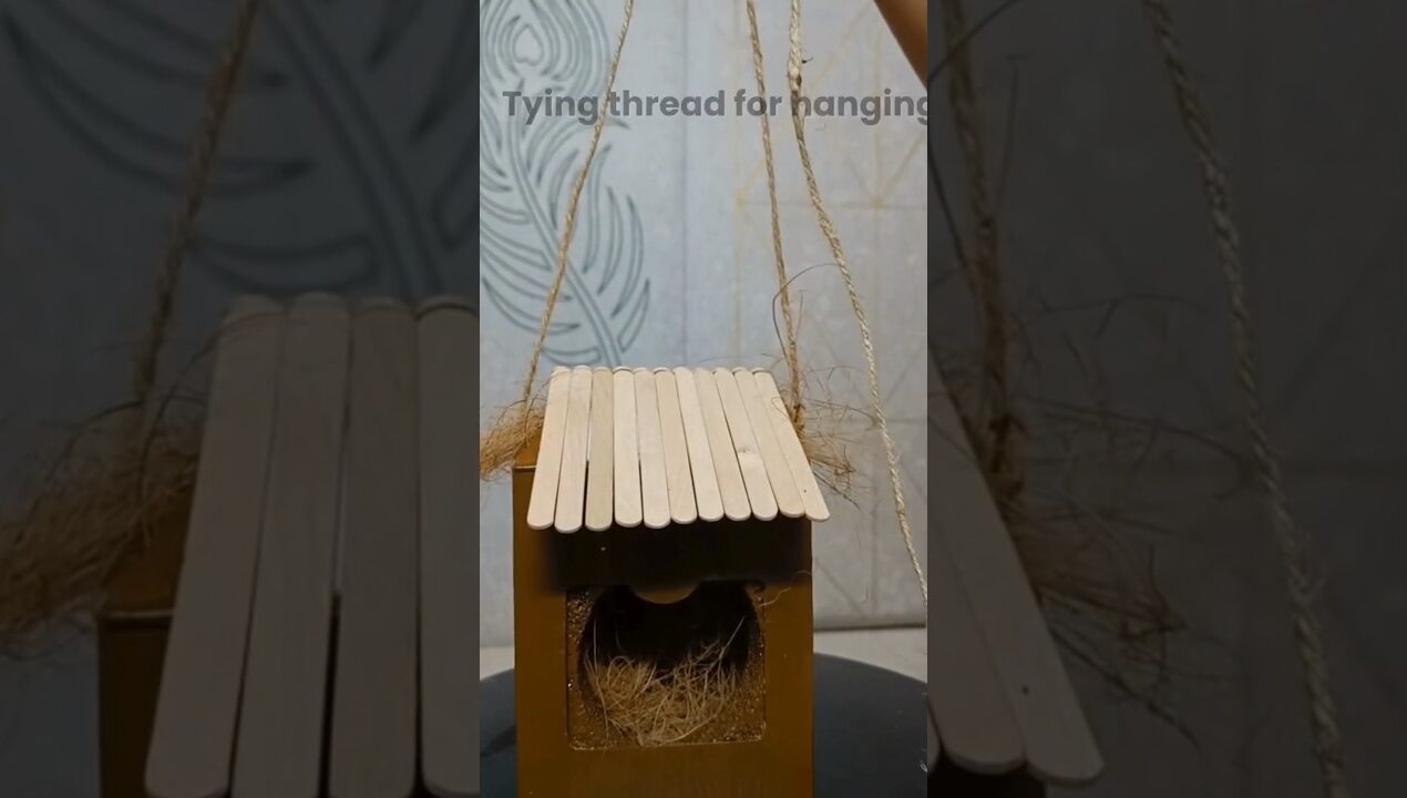 Don’t Throw Cardboard Boxes! 🐦 DIY Bird Nest from Waste ♻️ | Easy Craft #shorts  #recycledart #diy