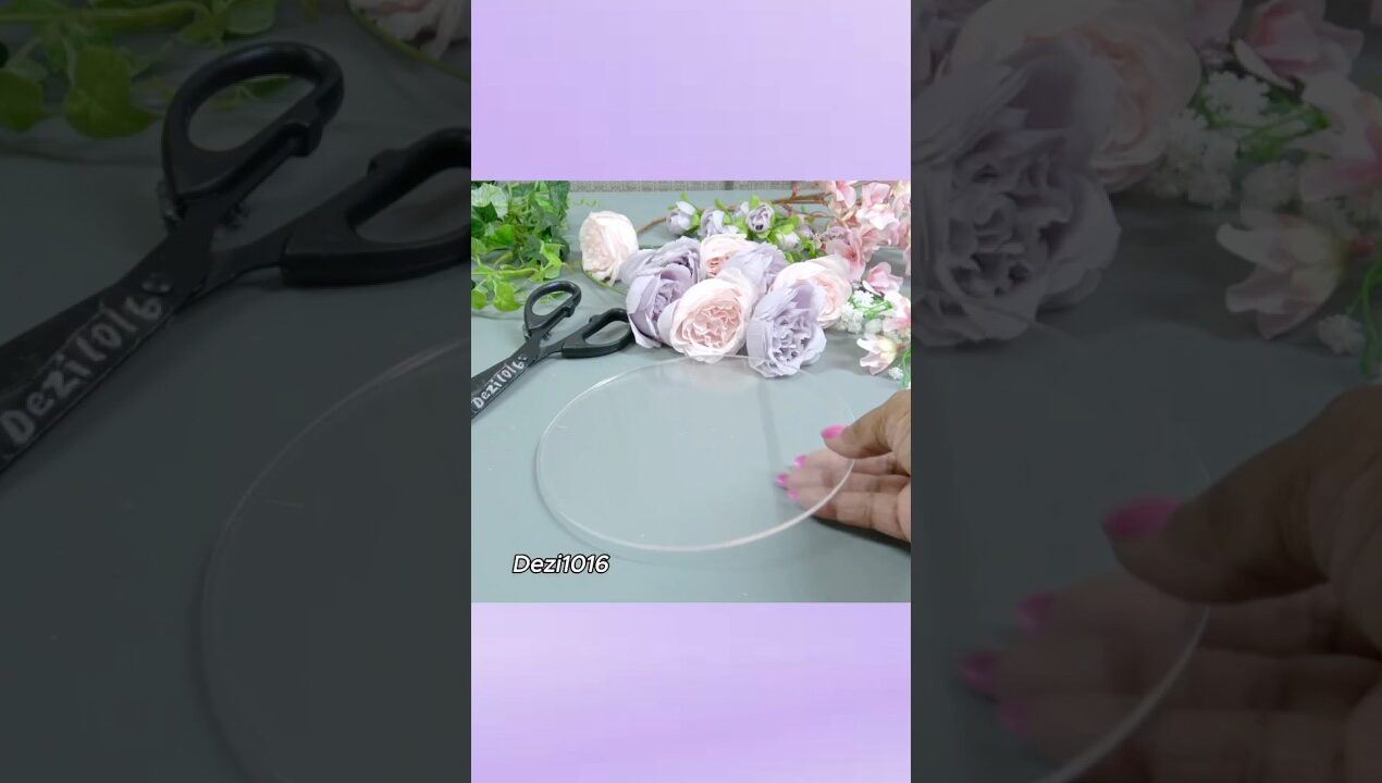 How To Make A Floral Candle Holder  #diy #craft #shorts