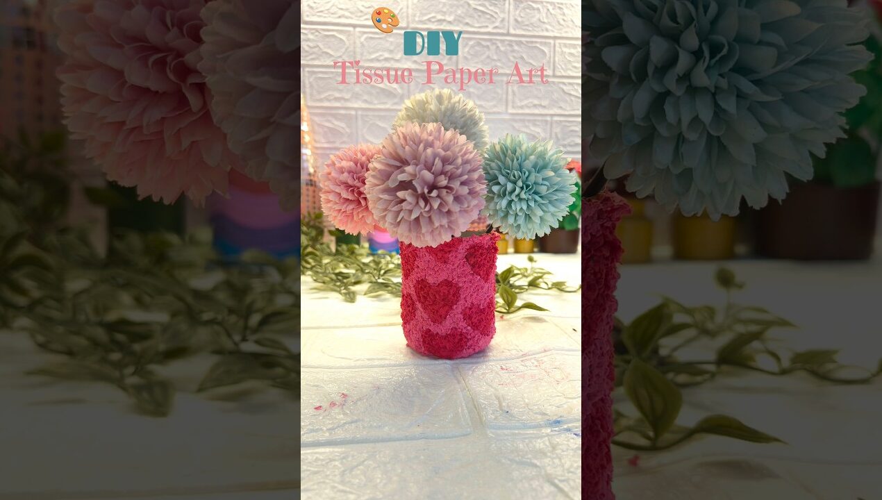Easy Tissue Paper Art#shorts #viralshort #diy