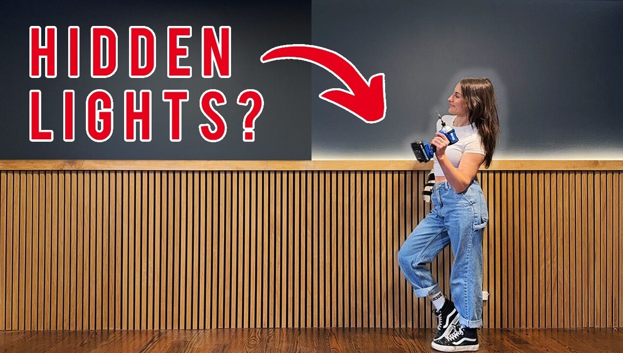 Easy DIY Accent Wall (With Lights)!