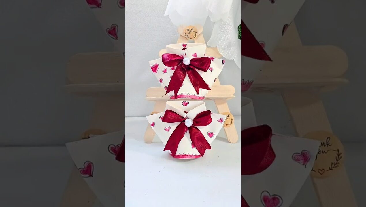 DIY Paper Cup Gift Bag 🎁 | Easy & Cute Handmade Idea #diy #shortvideo #handmade