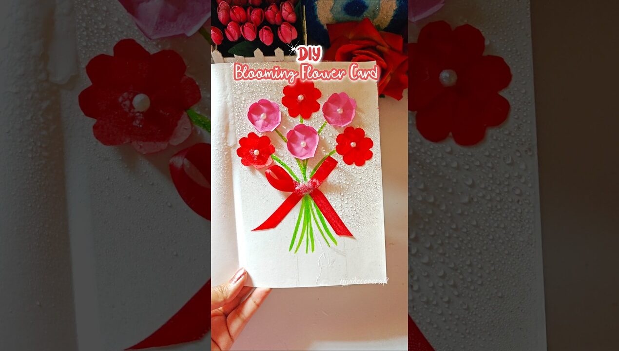 DIY Blooming Flower Card | Easy Birthday Card Idea#shorts #diy #craftideas #art #birthdaygift #craft