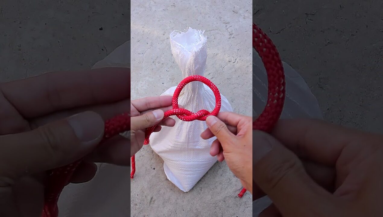 Quick Knot Trick for Closing a Bag Without Handles #diy #ideas #tools #tips #knot