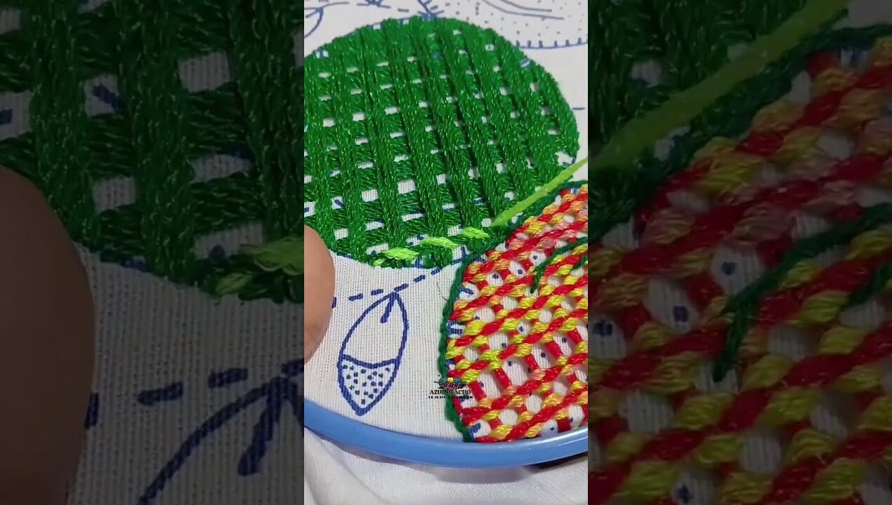 cómo bordar una naranja 2 fácil de un semanario #tutorial #diyideas  #soyartesana #tendencia