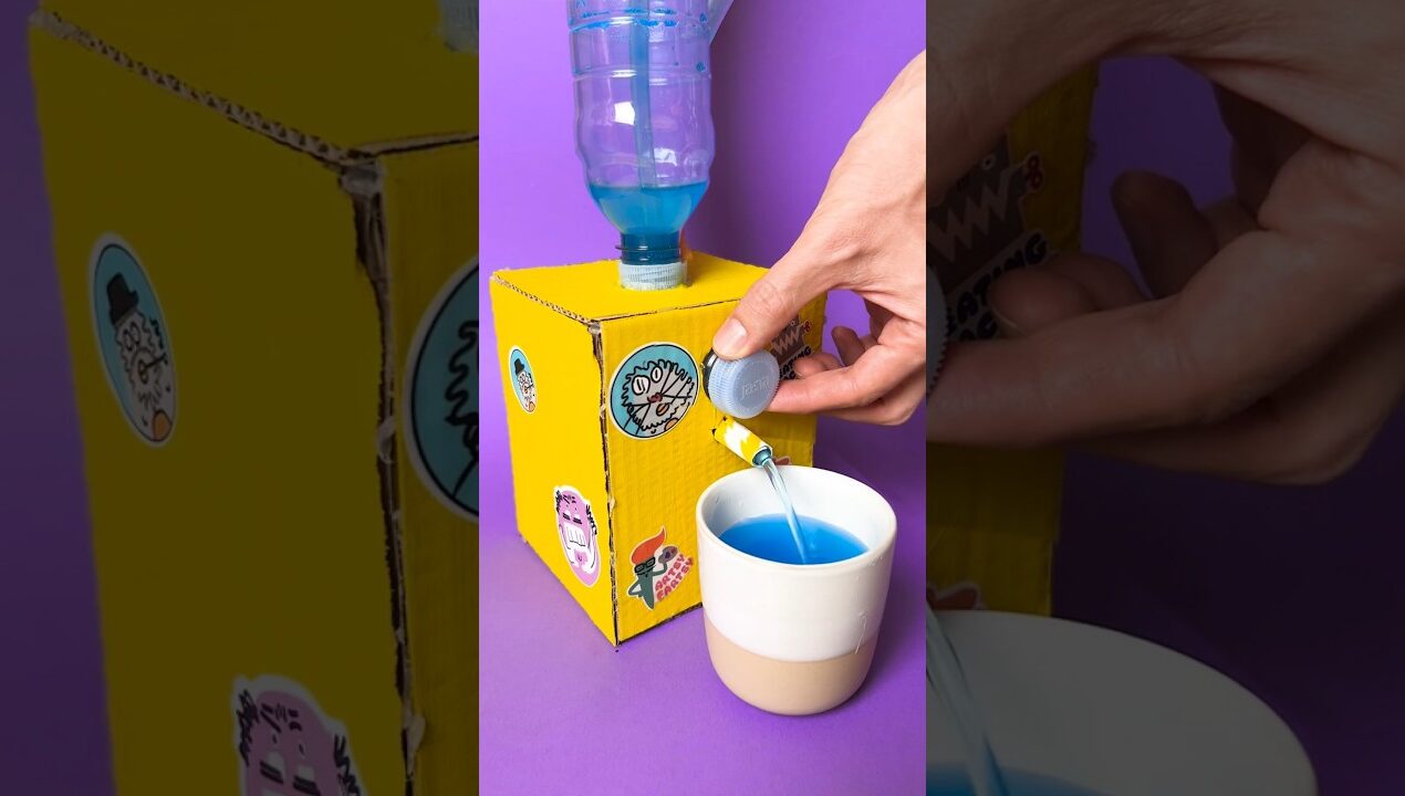 Craft Your Own Mini Water Dispenser! 💧 #diy #craft